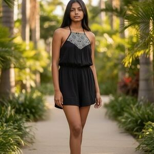 Sunmer Is Almostchere Black Sleeveless Jumpsuit